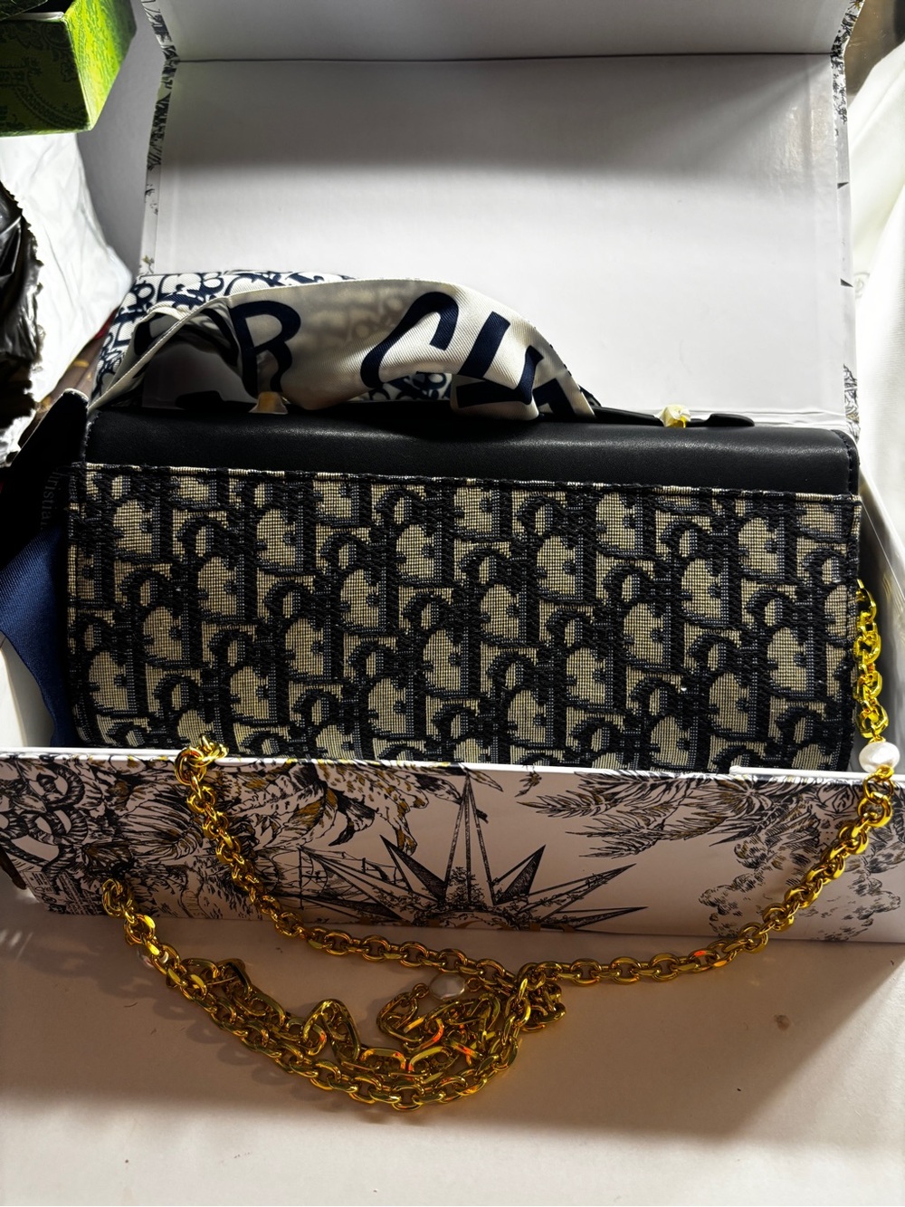 Dior Black Leather Crossbody with Gold CD Chain - Picture 7 of 16